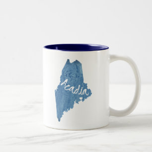 Acadia National Park Wood Grain Två-Tonad Mugg