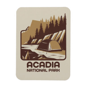 Acadia nationalpark Camping Äventyr Magnet