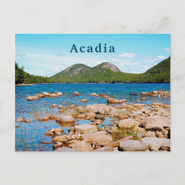 Acadia nationalpark Jordan Pond Maine Vykort (Framsida)