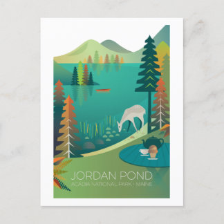 Acadia nationalpark, Jordan Pond Postcard Vykort