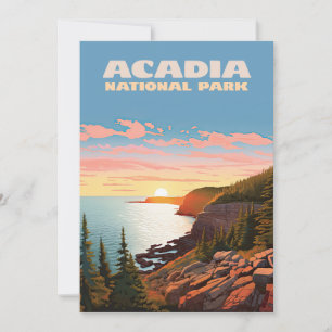 Acadia nationalpark Maine Kusten Retro