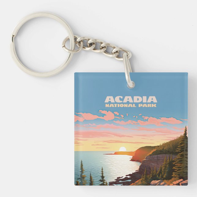 Acadia nationalpark Maine Kusten Retro (Framsidan)