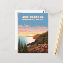 Acadia nationalpark Maine Kusten Retro