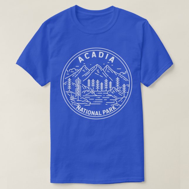 Acadia nationalpark Maine Monoline 1 T Shirt (Design framsida)