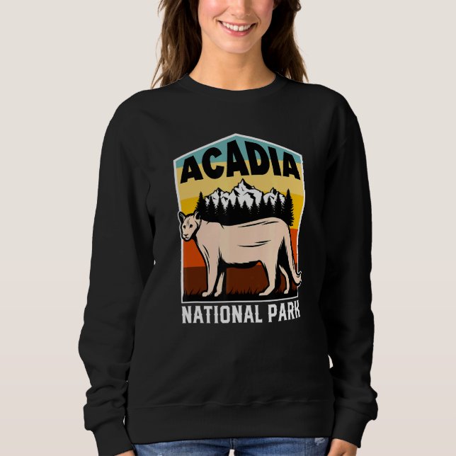 Acadia nationalpark Maine Mountain Tourist Souven T Shirt (Framsida)