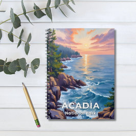Acadia nationalpark | Maine Painting Travel Art Anteckningsbok