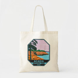 Acadia nationalpark Maine Pub Harbor Vintage Tygkasse