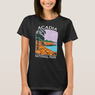 Acadia nationalpark Maine Retro Souvenir Hiking T Shirt