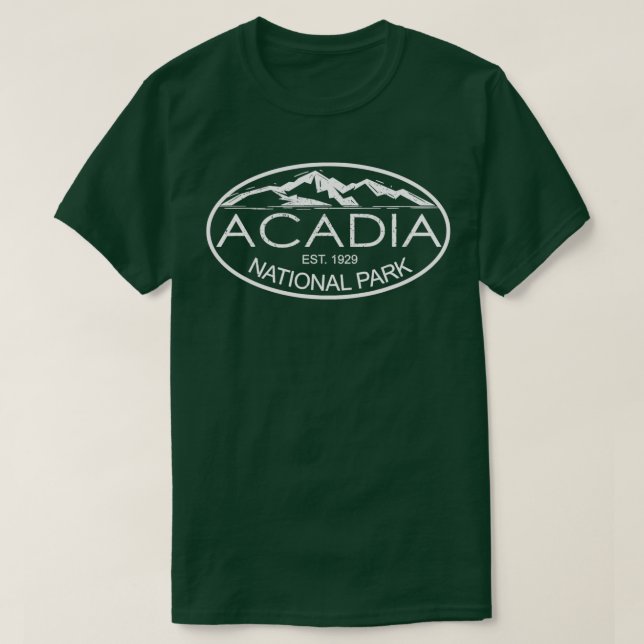 Acadia nationalpark Maine Retro T Shirt (Design framsida)