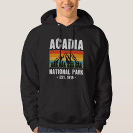 Acadia nationalpark, Maine Retro Vintage Hoodie