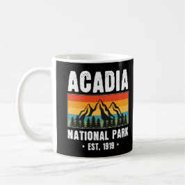 Acadia nationalpark, Maine Retro Vintage Kaffemugg