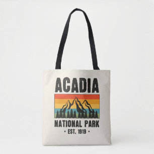 Acadia nationalpark, Maine Retro Vintage Tygkasse