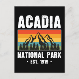 Acadia nationalpark, Maine Retro Vintage Vykort