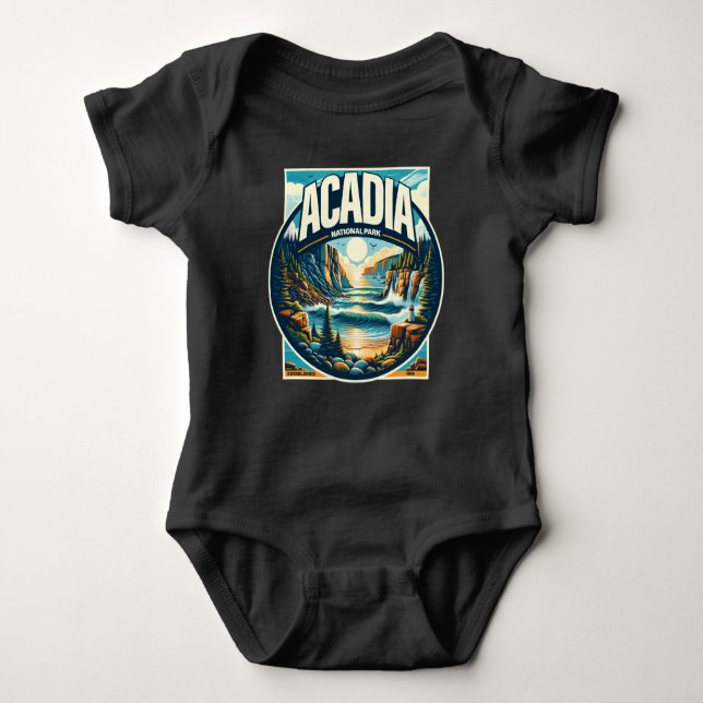 Acadia nationalpark Maine T Shirt (Framsida)