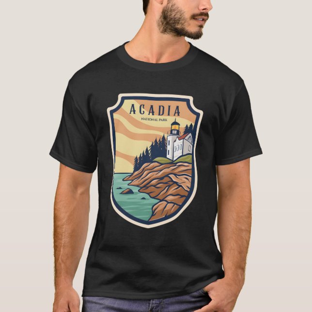 Acadia nationalpark Maine Usa T Shirt (Framsida)