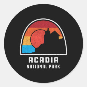 Acadia nationalpark Maine utanför Stil Runt Klistermärke
