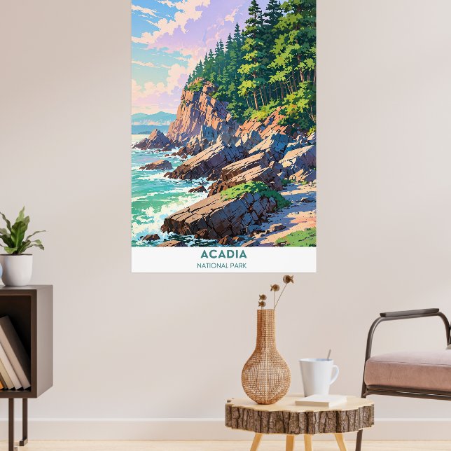 Acadia nationalpark poster (Vardagsrum 3)