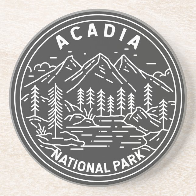 Acadia nationalpark Pub Harbor Monoline  Underlägg (Framsidan)