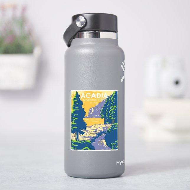 Acadia nationalpark Pub Harbour Klistermärken (HydroFlask)