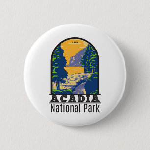 Acadia nationalpark Pub Harbour Ocean Väg Knapp