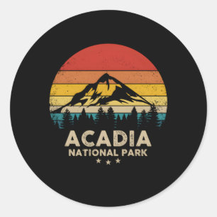 Acadia nationalpark runt klistermärke