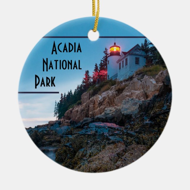 Acadia nationalpark Souvenir-jul Julgransprydnad Keramik (Framsidan)