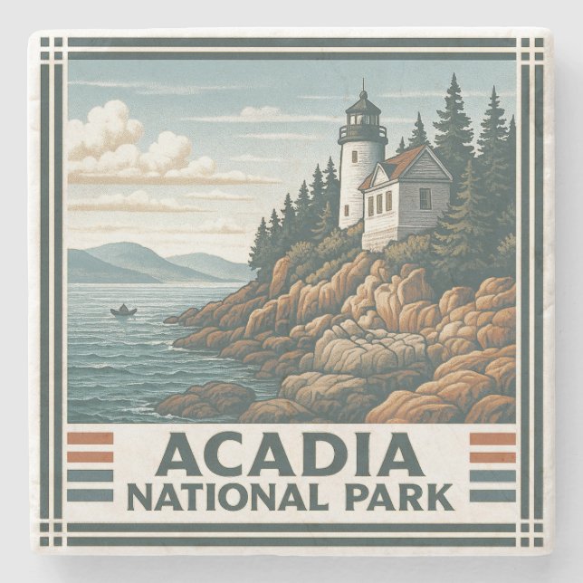 Acadia nationalpark stenunderlägg (Framsidan)