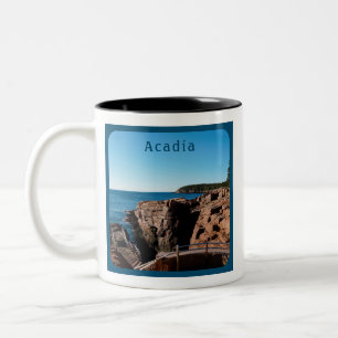 Acadia nationalpark Thunder Hål Maine Två-Tonad Mugg