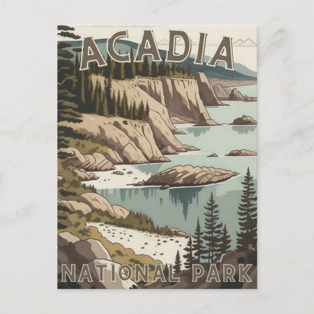 Acadia nationalpark vykort (Framsida)