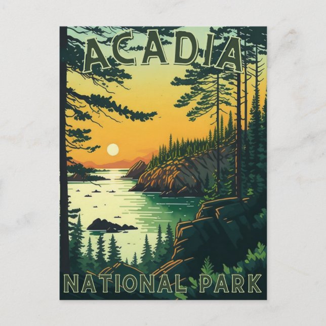 Acadia nationalpark vykort (Framsida)