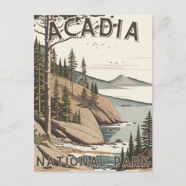 Acadia nationalpark vykort (Framsida)