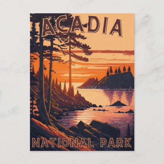 Acadia nationalpark vykort (Framsida)
