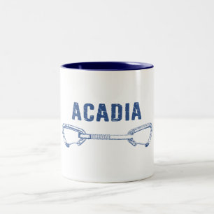 Acadia nationalparkens klätterkvickdraw Två-Tonad mugg