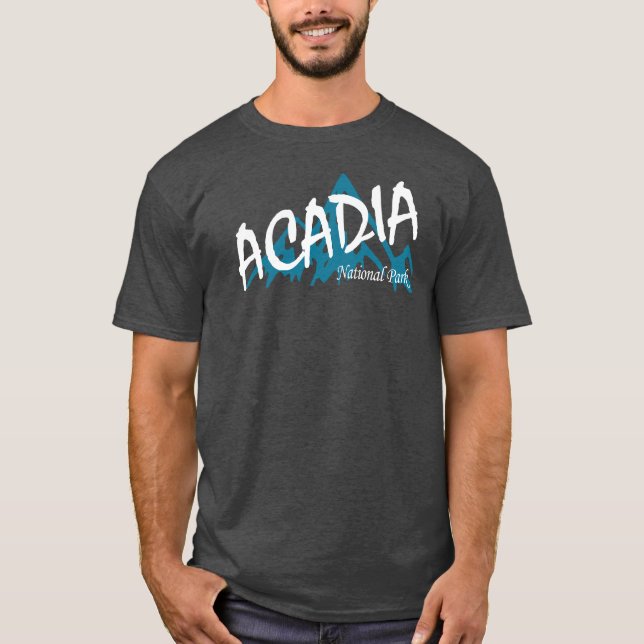 Acadia nationalparksbergen t shirt (Framsida)