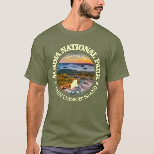 Acadia NP (Cadillac Mtn) T Shirt (Framsida)