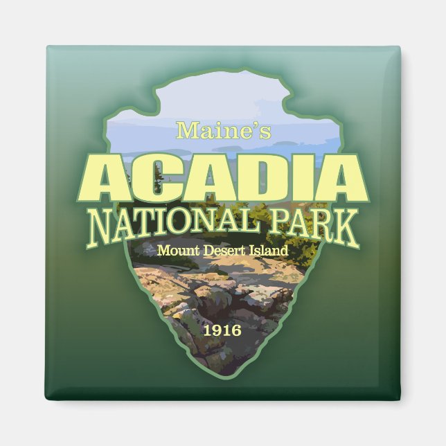 Acadia NP (pilhuvud) Magnet (Framsidan)