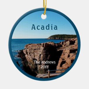 Acadia Thunder Hål nationalpark Maine Julgransprydnad Keramik