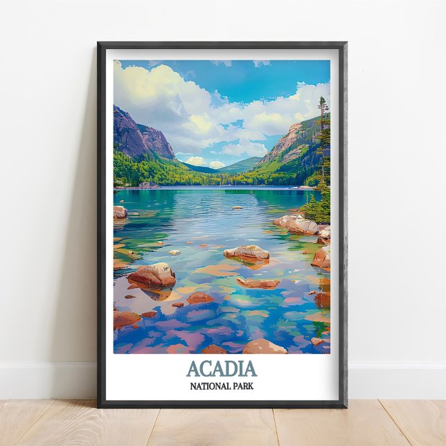 Acadia Wall Art- Jordan Pond Print- Acadia Nationa Poster (Skapare uppladdad)