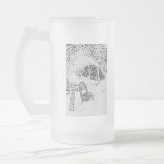 Acadiamugg - 1 frostat ölglas (Vänster)