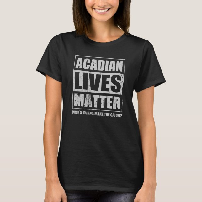 Acadian Cajun Crayfish Kräftor Louisiana Specialt T Shirt (Framsida)