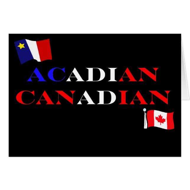 Acadian Canadian Greeting Card Hälsningskort (Framsidan Horizontal)