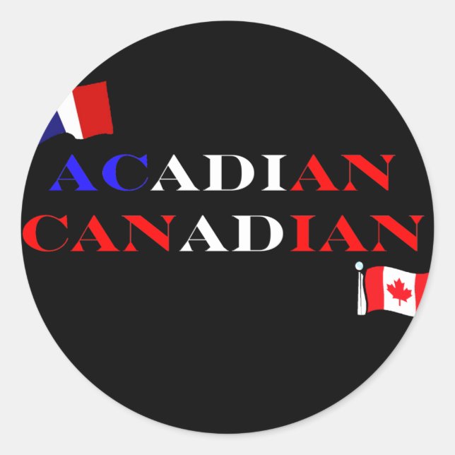 Acadian Canadian Runt Klistermärke (Framsida)