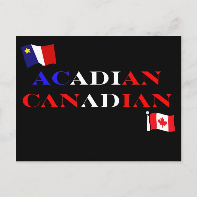 Acadian Canadian Vykort (Framsida)