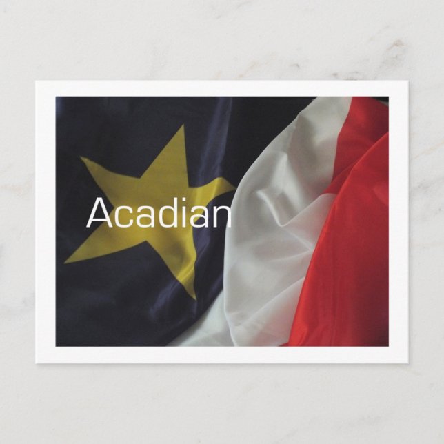 Acadian Flagga Vykort (Framsida)