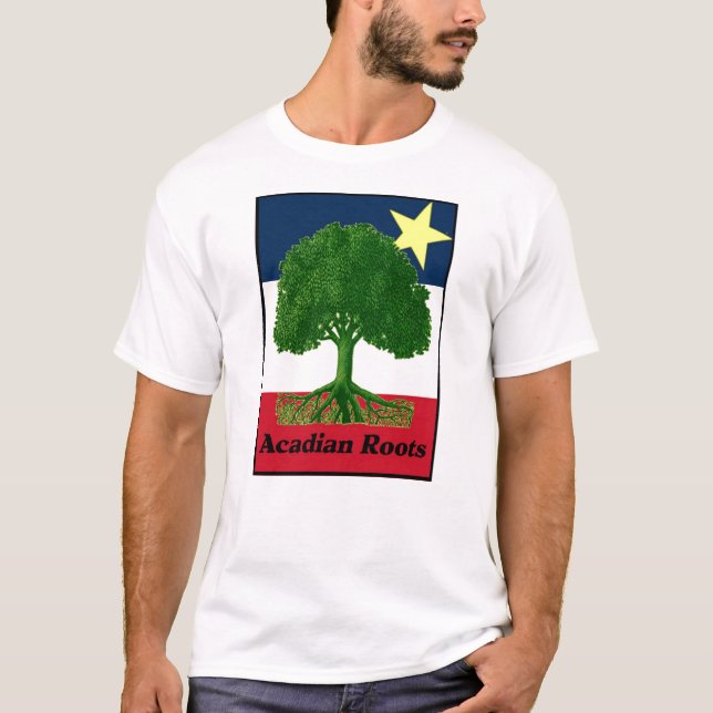 Acadian rotar w-text tee (Framsida)
