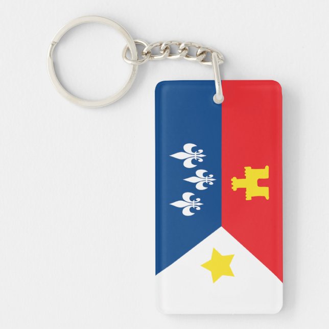Acadiana Cajun flagga Nyckelring (Framsidan)