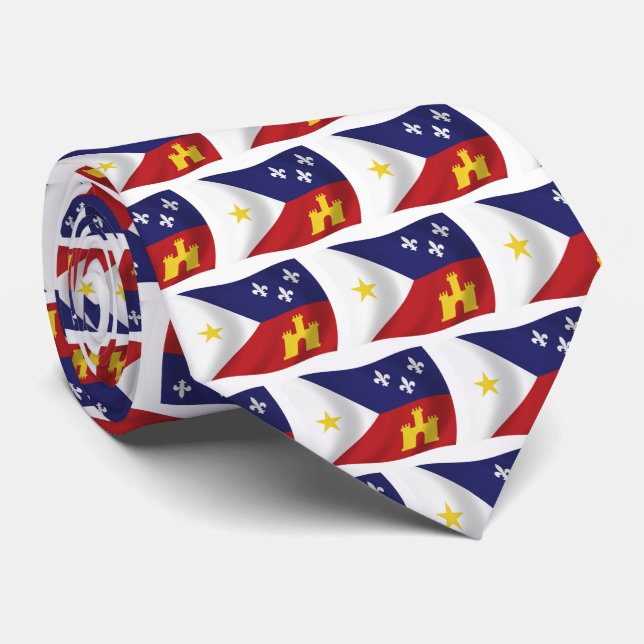 Acadiana Flag Knytning Slips (Rullad)