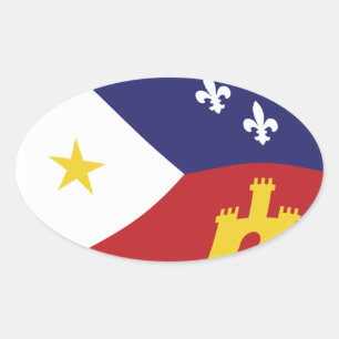 Acadiana Flagga Klistermärke