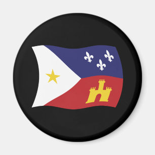 Acadiana Flagga Magnet