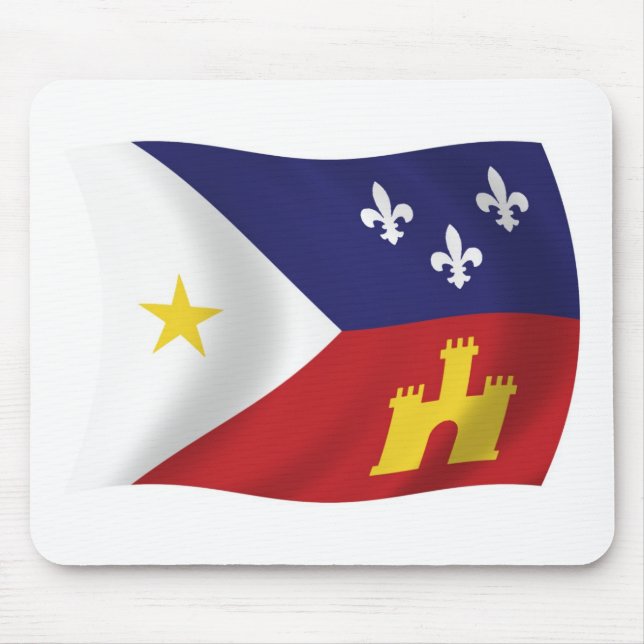 Acadiana Flagga Mousepad Musmatta (Framsidan)